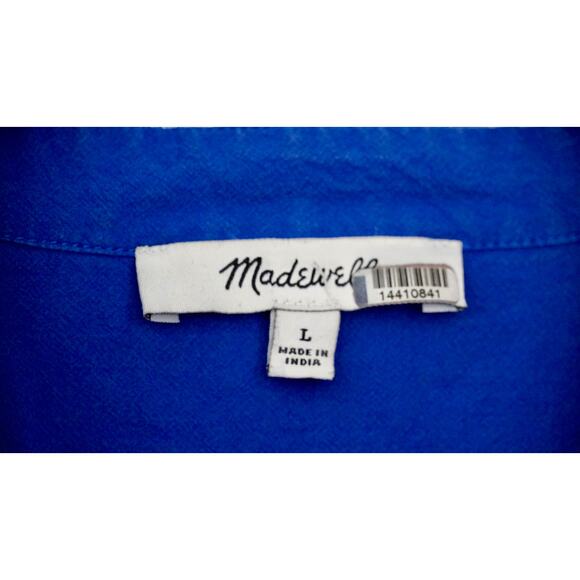 Madewell Oversized Blue Boxy Shirt Sz L - Picture 5 of 6